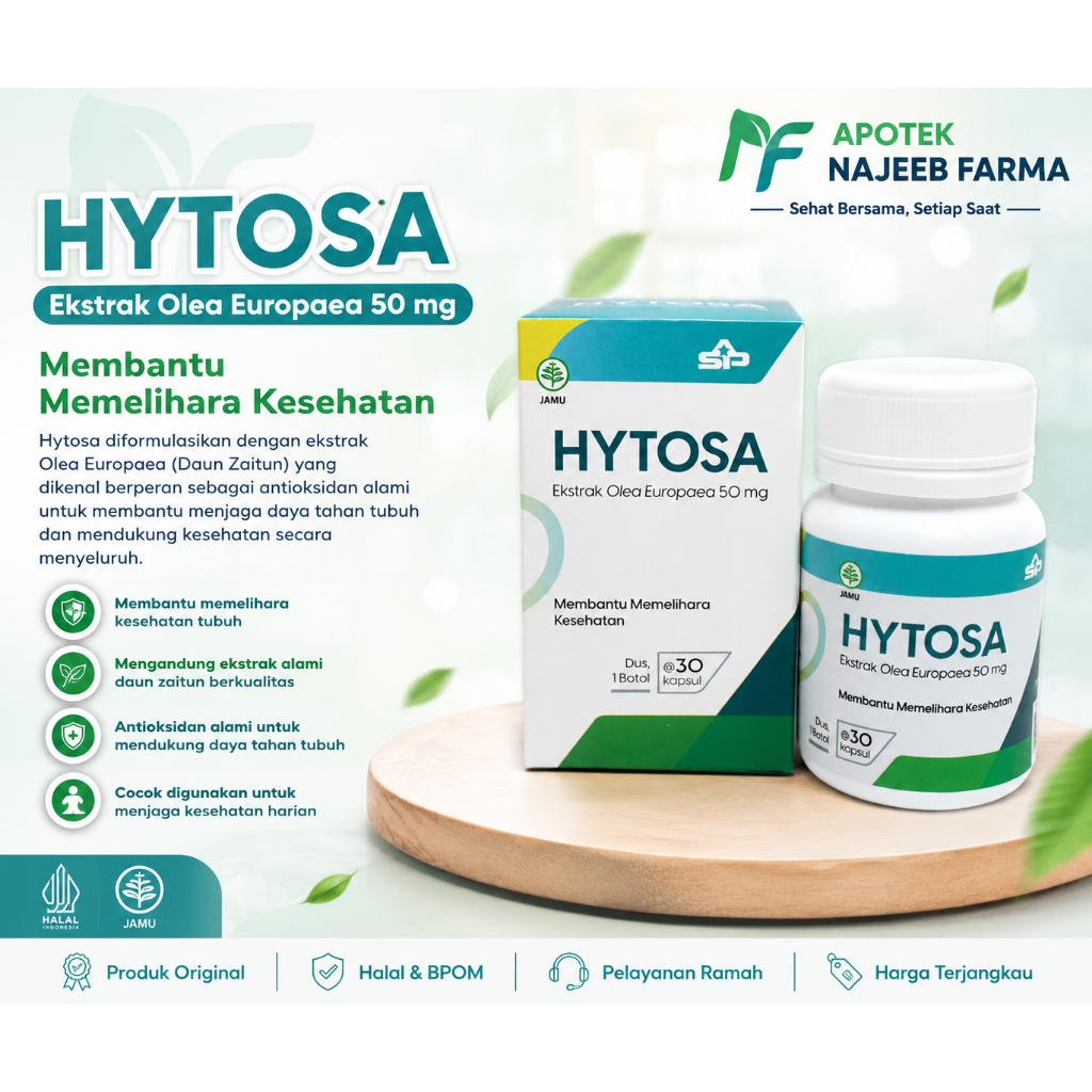 HYTOSA OLIVEA 50 MG EKSTRAK EUROPEA UNTUK MENGURANGIN LEMAK DARAH