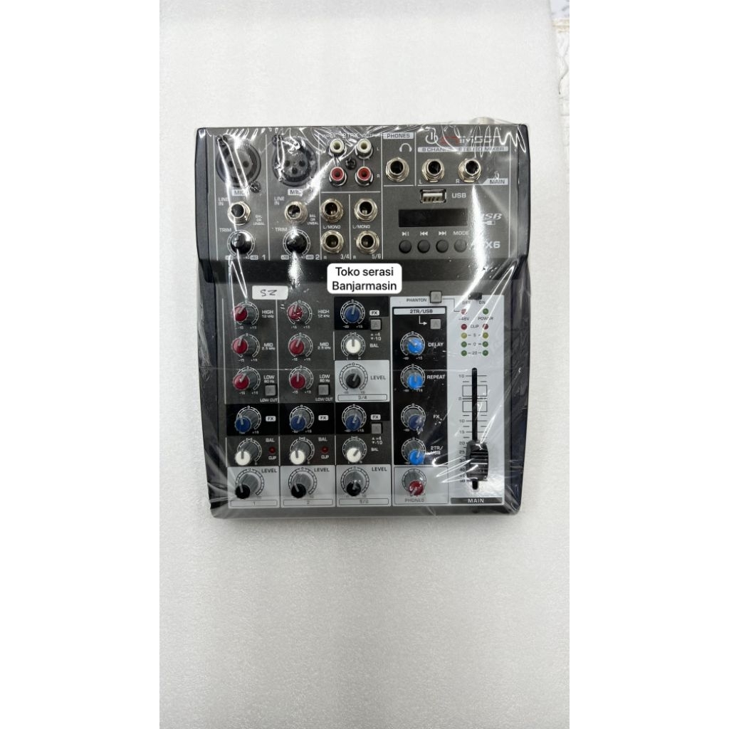 Mixer 6 Channel USB Equalizer Crimson FX-6