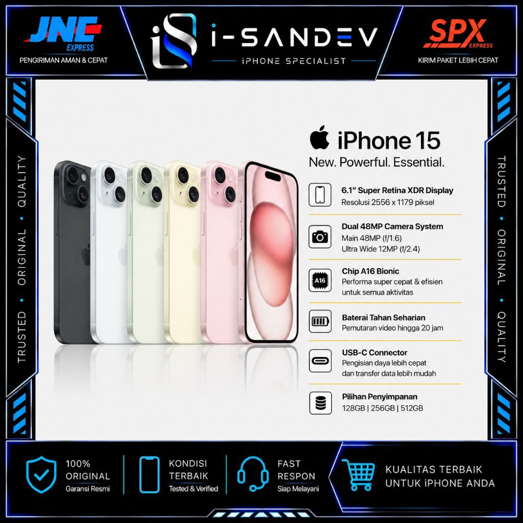 iphone 15 inter second 100% original