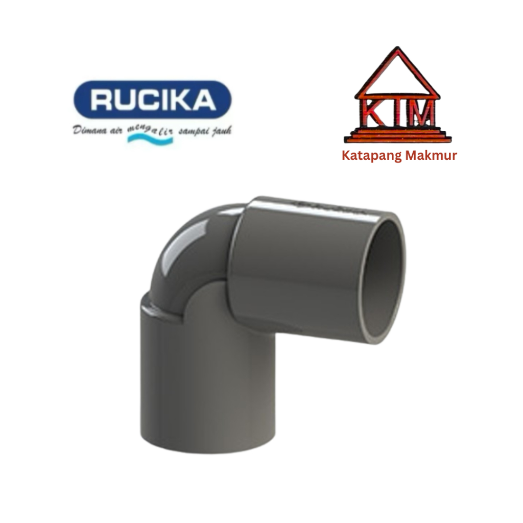 Rucika Elbow AW Knee 90 Derajat Keni Pipa Paralon PVC Sambungan Belokan L Lurus Air Bersih. 5", 6", 