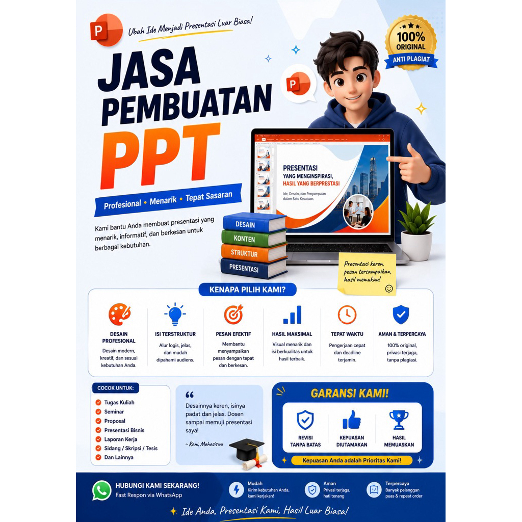 jasa pembuatan template PPT presentasi