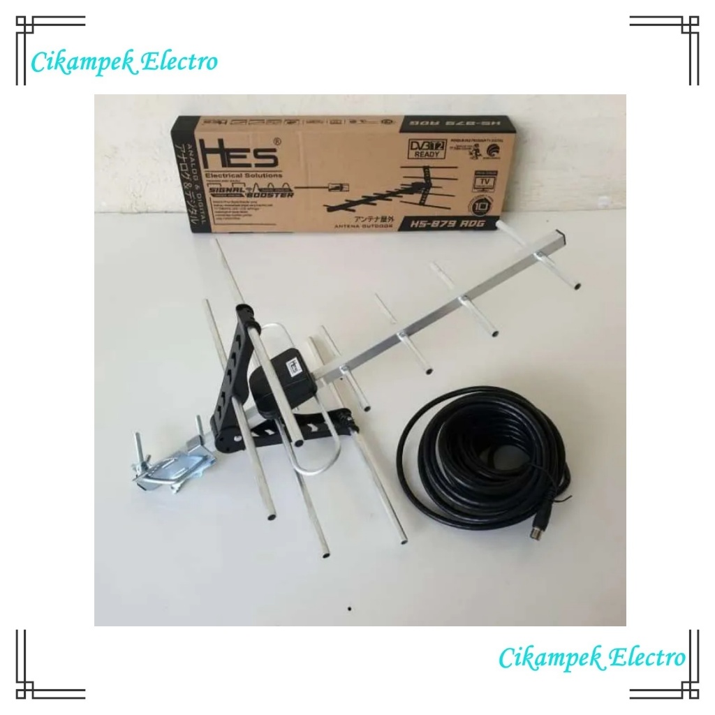 Antena Digital HES HS879ADG / HS 879 ADG ( Pendek Ukuran 50 CM ) Kabel 10 Meter