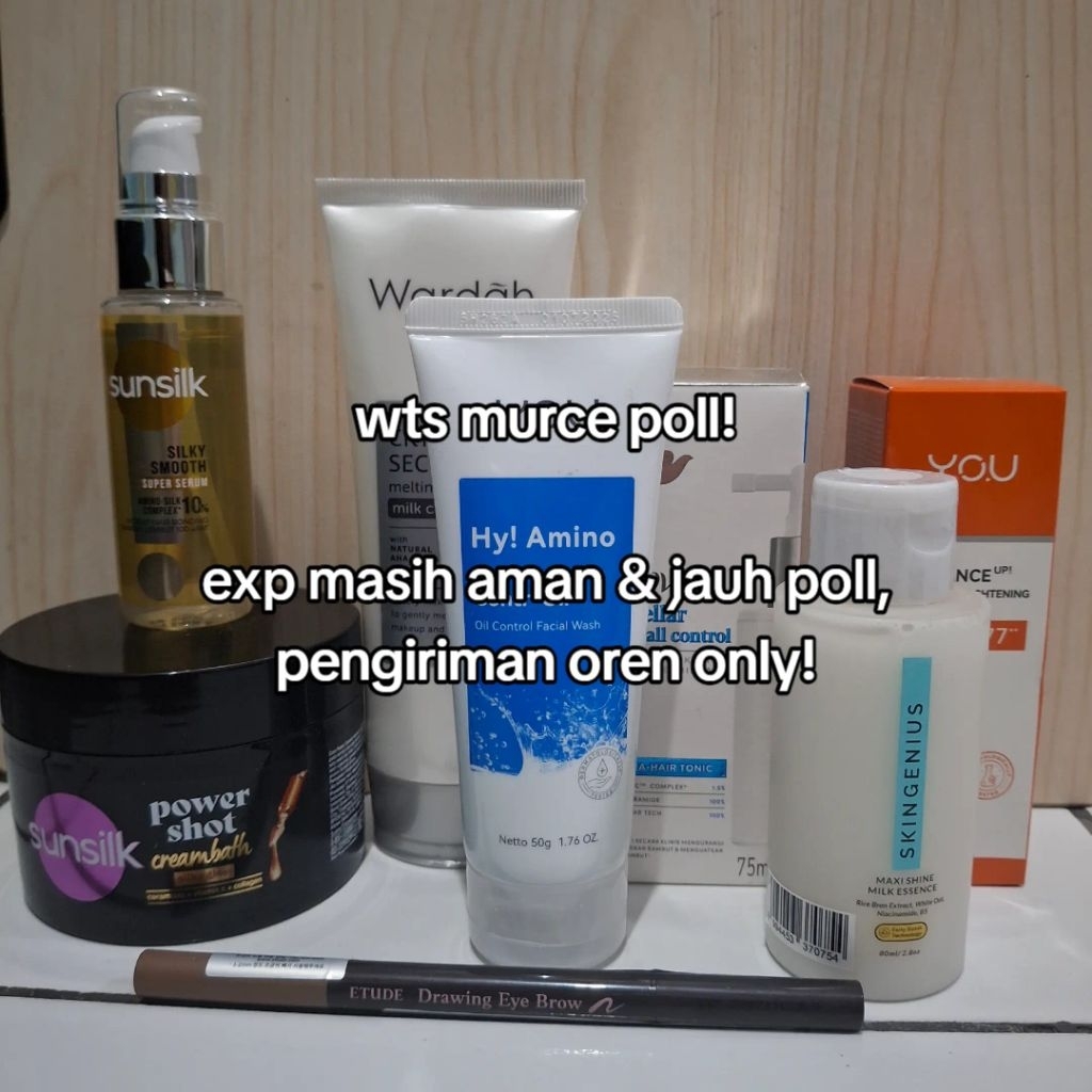 wts skincare murah you skingenius wardah dove sunsilk serum
