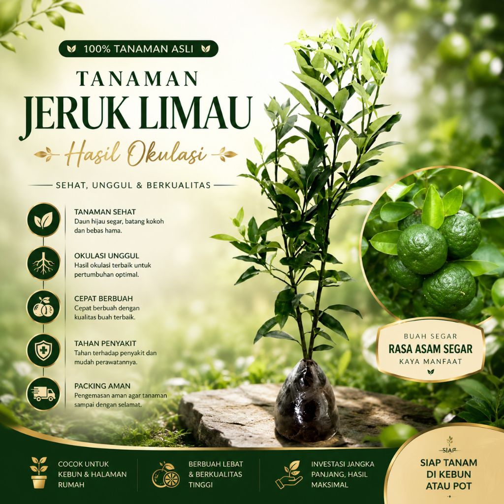 tanaman jeruk limau bibit jeruk limau berbuah/berbunga siap tanam