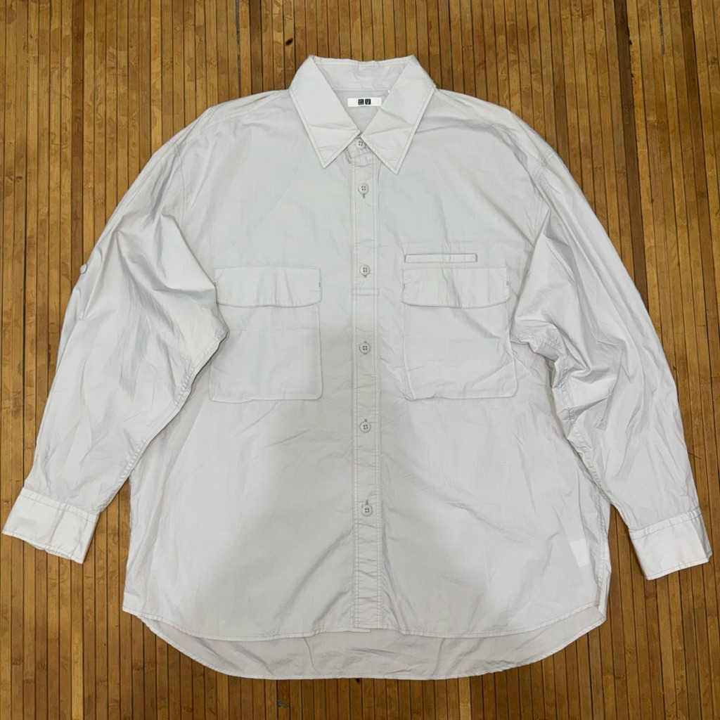 UNIQLO UTILITY ARMY MILITARY MULTIPOCKET LONG SLEEVE SHIRT