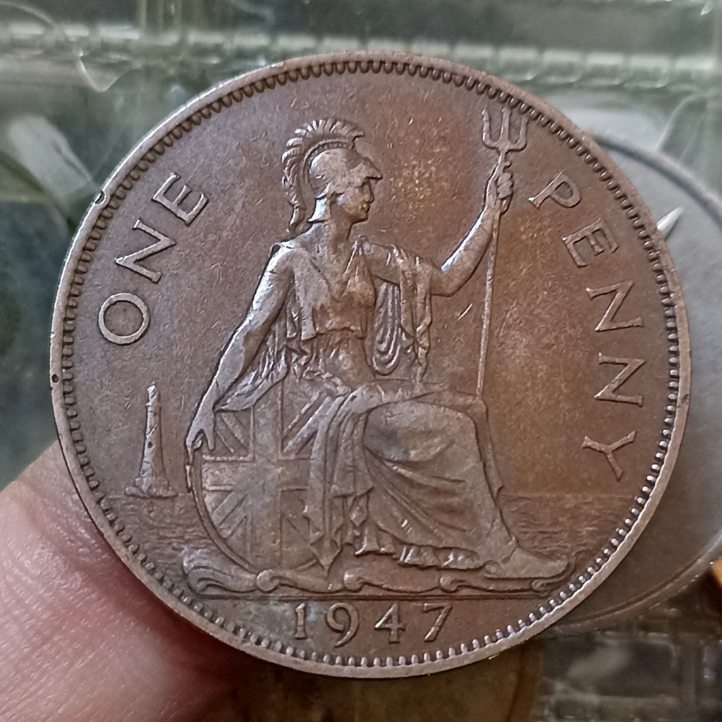 Koin Kuno Inggris (UK) 1 Penny - George V Tahun 1947