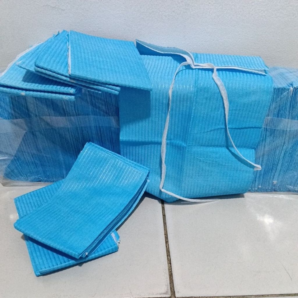 Dental bib/Polibib tali/Celemek dengan tali