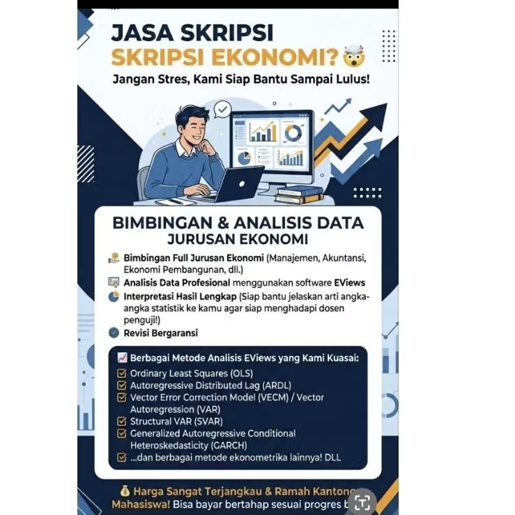 Olah data, interpretasi eviews 12 atau 13