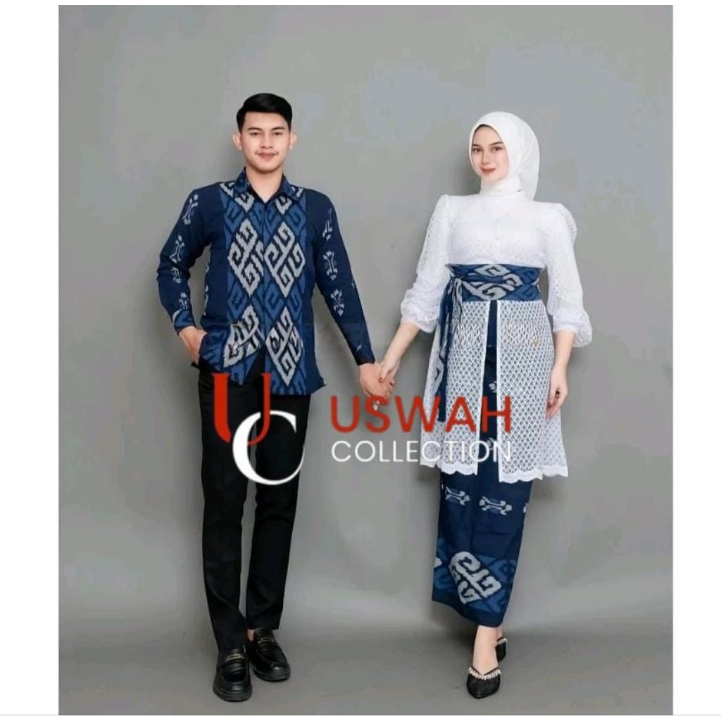 HARUMI NAVY TORAJA - SETELAN TENUN BROKAT - BAJU TENUN COUPLE - COUPLE TENUN TROSO