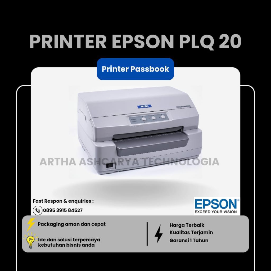 PRINTER EPSON PLQ 20 || EPSON PLQ 20 || PRINTER PASSBOOK