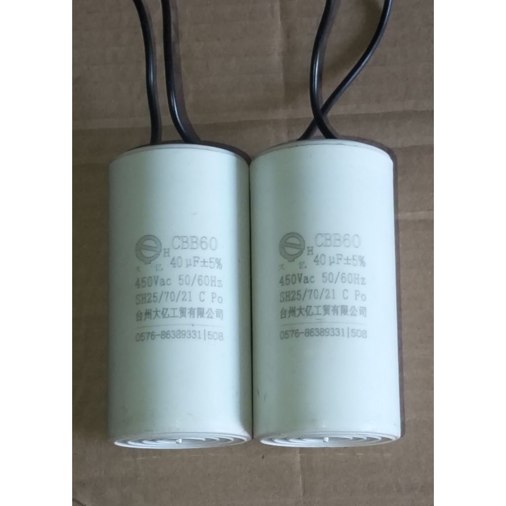 KAPASITOR CBB60 40UF 450V BEKAS