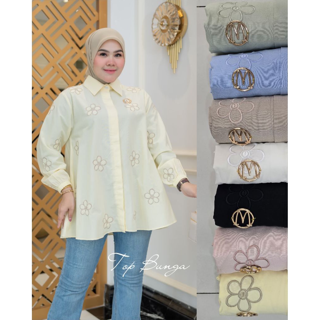 Winody Atasan Top Bunga / Blus Winody