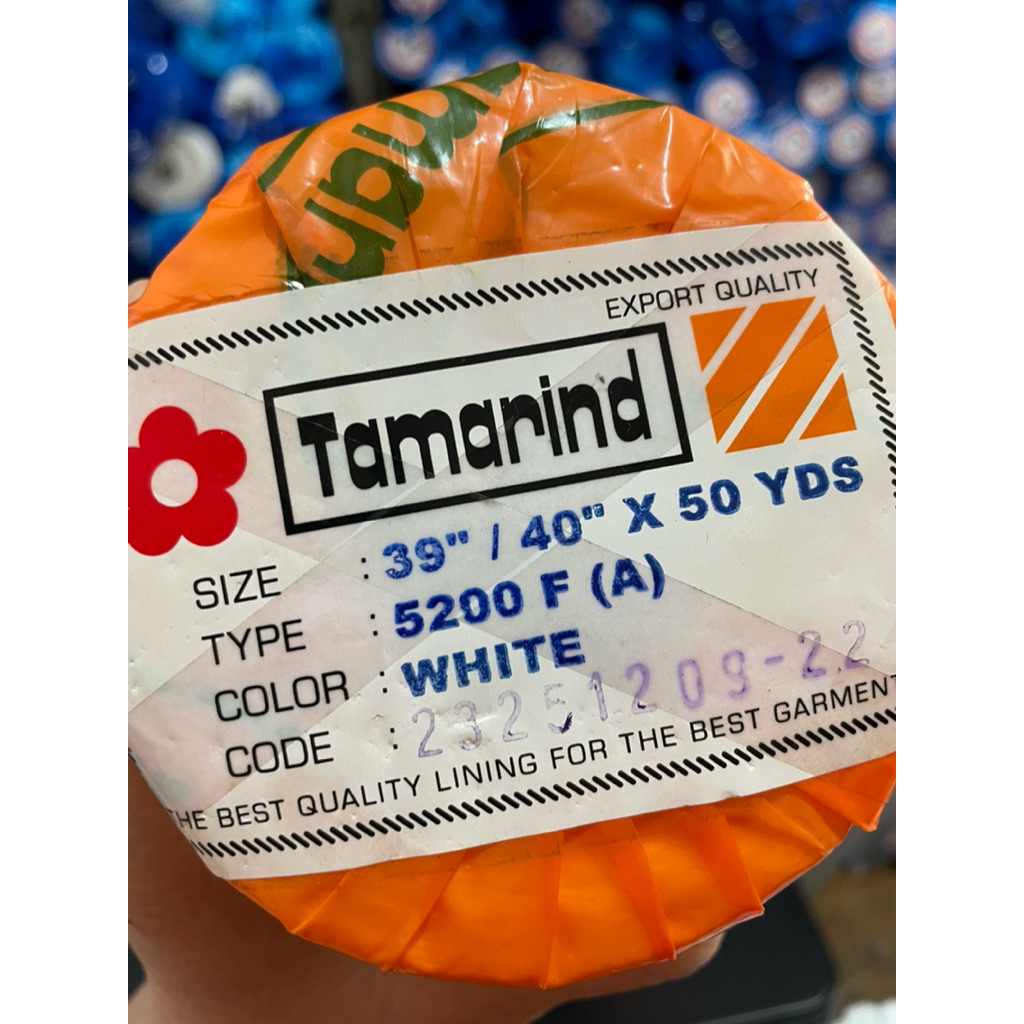 kain keras interlining lem fislin 2000 f tamarind meteran