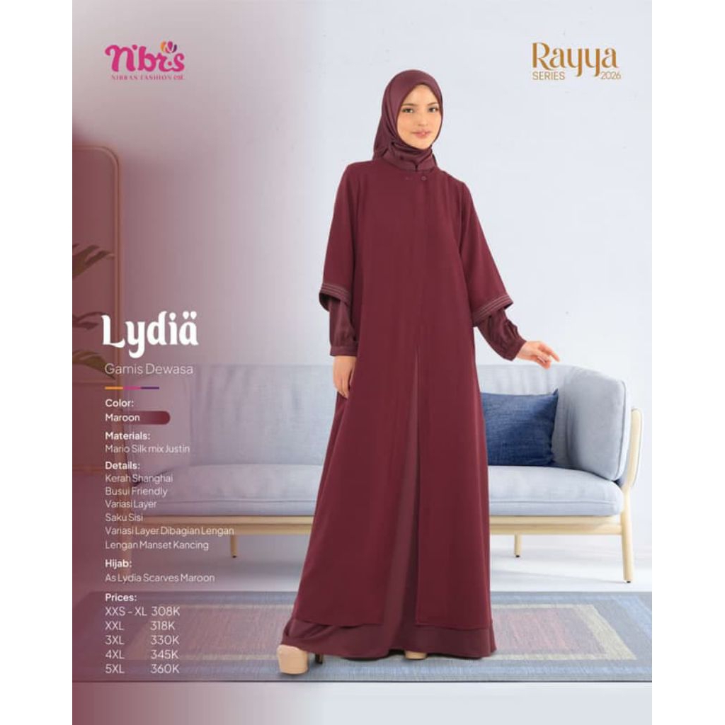 GAMIS LIDYA BY NIBRAS, LIDYA SARIMBIT NIBRAS GAMIS DEWASA, GAMIS NIBRAS PROMO, GAMIS NIBRAS BIG SALE