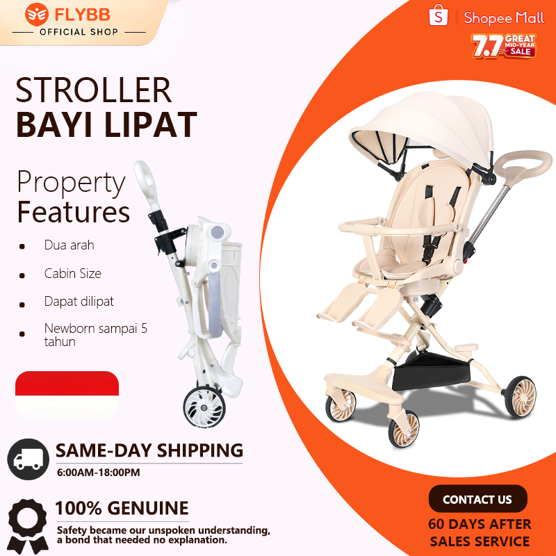 [Garansi 30 hari] FLYBB Stroller Baby Lipat Kereta Dorong Bayi 2 Arah Travelling Foldable Newborn 0 