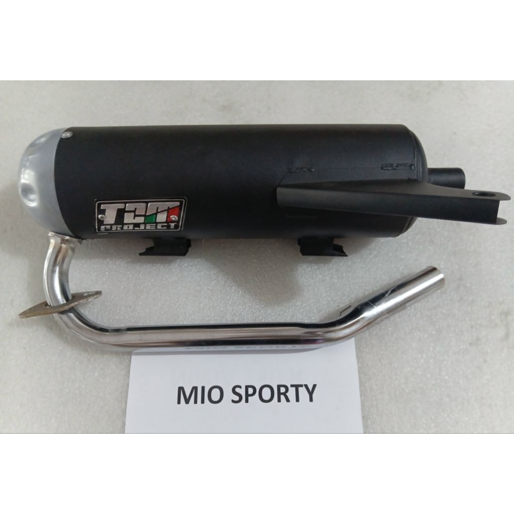 Knalpot Standar Racing TZM Project Mio Sporty, Black/Hitam
