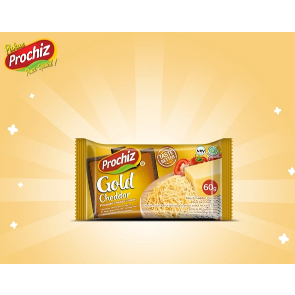 Prochiz Keju Gold Cheddar 60 Gram Mudah Di Parut / Prochiz Gold MINI 60gr