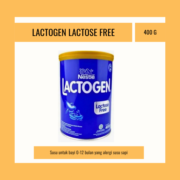 LACTOGEN LACTOSE FREE 400 G - FORMULA BEBAS LAKTOSA UNTUK ALERGI SUSU SAPI