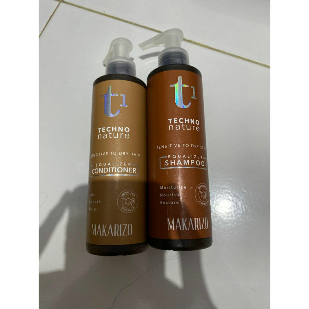 Makarizo Techno Nature (t1) Equalizer Shampo & Conditioner preloved