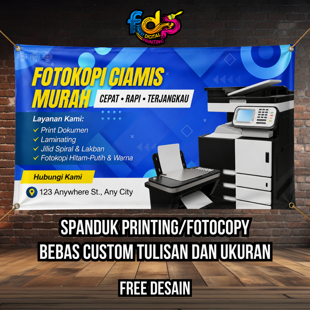 [FREE DESAIN] Cetak Spanduk TOKO FOTOCOPY Bebas Custom Tulisan dan Ukuran
