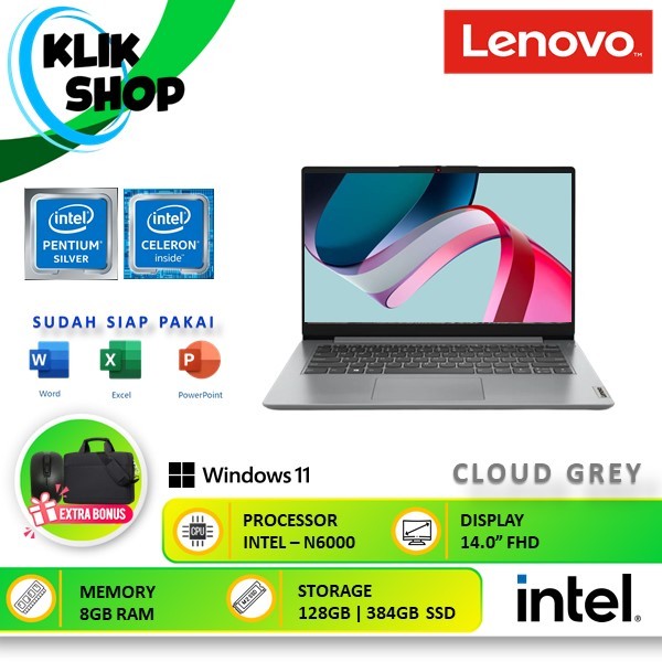 Lenovo IdeaPad Slim 1 14 Pentium Silver N6000 8GB 384GB SSD FHD Win11