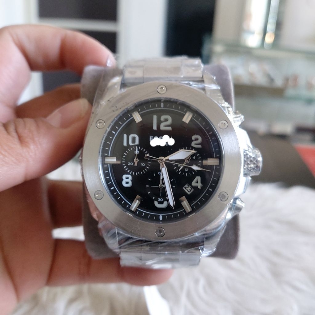 JAM TANGAN PRIA TYPE FS4926 SILVER DIAL BLACK