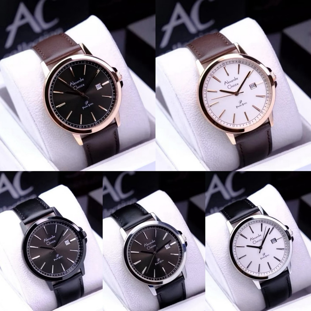 Jam Tangan Pria Alexandre Christie 1014 AC1014 Kulit (ORIGINAL)