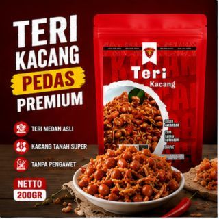 200gr Teri Balado Kacang/ Teri Kacang Balado/ Tribolado/ Teri Kacang Renyah/ Teri Kacang Kriuk/ Teri