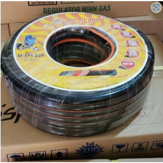 BM SELANG GAS 5 LAPIS MERK SOLID HITAM/SELANG GAS LPG UNTUK PERMETER