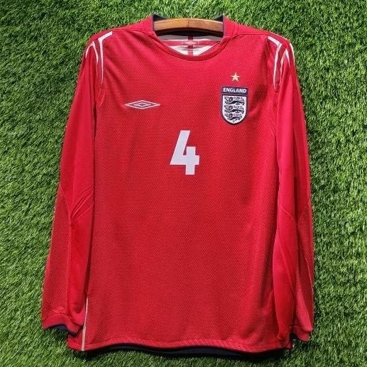 Jersey England Original 2004-2006 Away Medium Gerard 4 Longsleeve