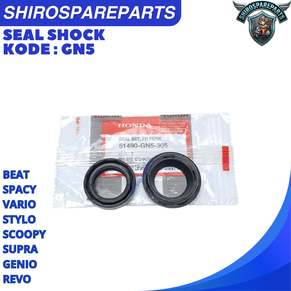 Seal Shock Depan GN5 Original Honda Beat Vario Grand Supra Karisma Kode Part 51490-GN5-305