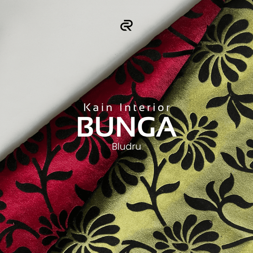 Kain Sofa Bludru Premium Emboss Motif Bunga Mewah Meteran – BUNGA | Bahan Jok Kursi Sofa Beludru Vel