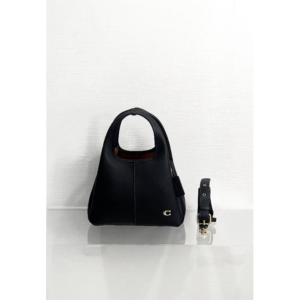 Coach Lana 23 Pebble Leather Black Ghw