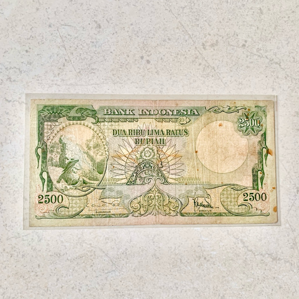 Java Coins - Uang Kuno Seri Hewan 2500 Rupiah Tahun 1957 Komodo