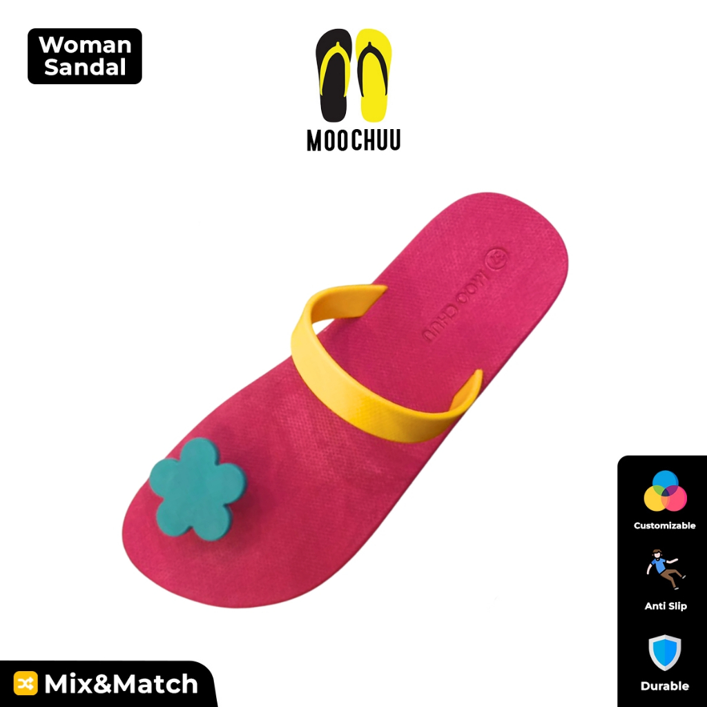Moo Chuu Sandal Custom MC13 – Pilih Warna Tapak & Tali Sendiri