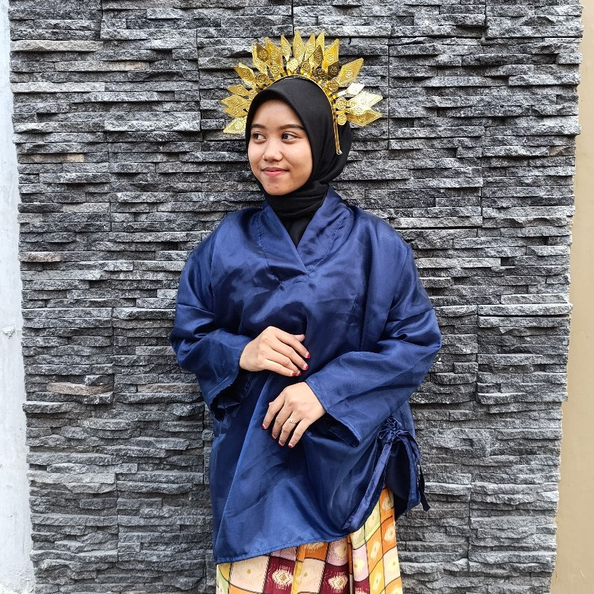 Atasan Baju Bodo Polos Organza Bugis Adat Makassar Wanita