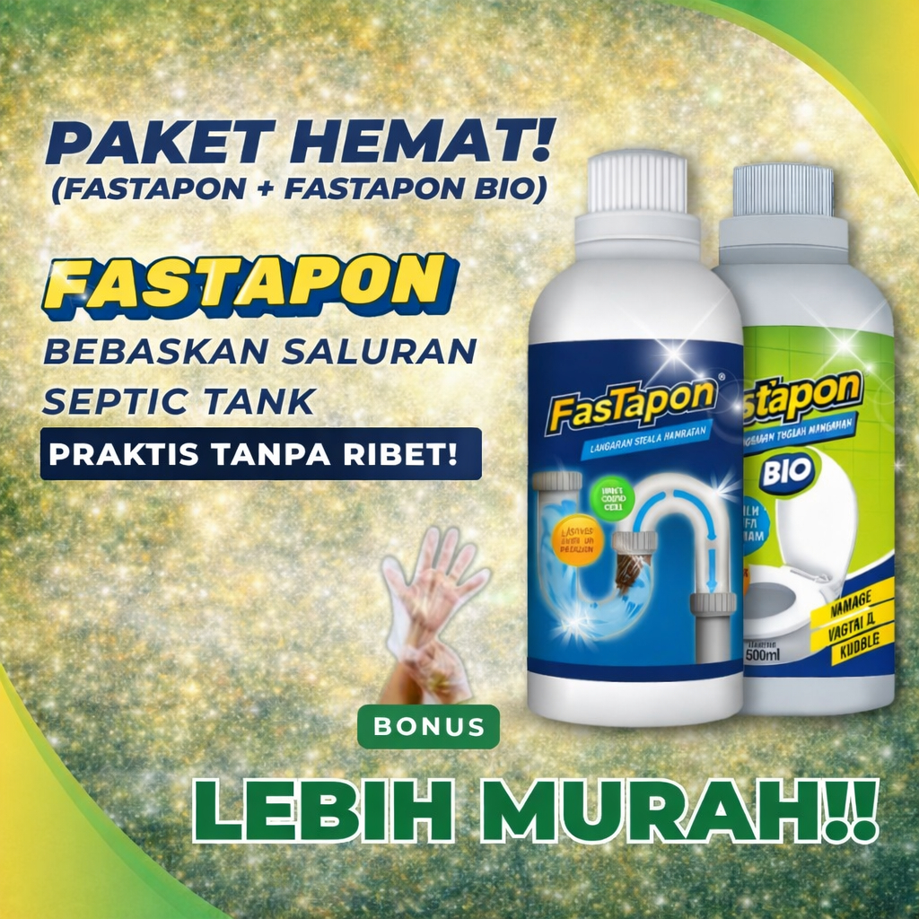PAKET HEMAT - Fastapon Cairan Anti Mampet Saluran Air Toilet dan Fastapon Bio Anti Wc penuh Ampuh