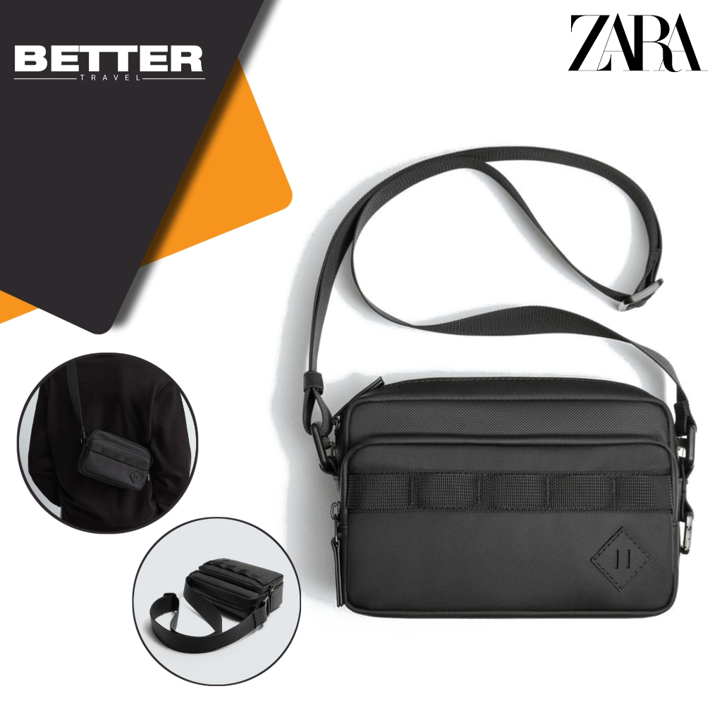 ZARA selempang pria crossbody casual sling bag original