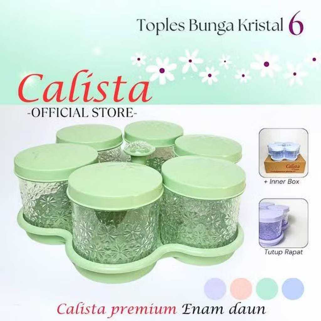 Premium Set Toples Calista Motif Bunga Kristal 6in1