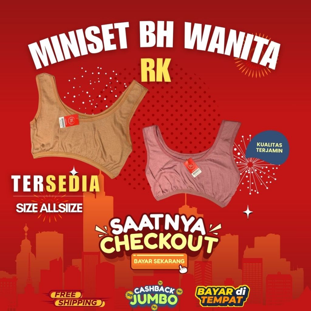 MINISET BH BRA WANITA KATUN NYAMAN RK MINISET WANITA MURAH