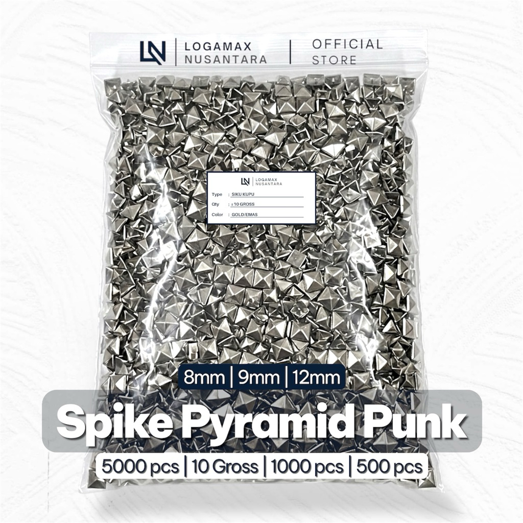 (±5.000 PCS) SPIKE PYRAMID / SPIKE PYRAMID PUNK / SPIKE PYRAMID SABUK / SPIKE PYRAMID JAKET / SILVER