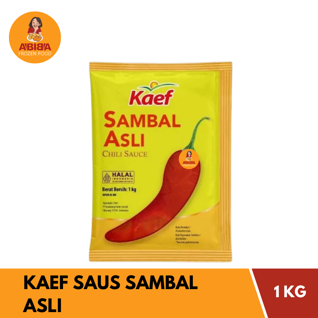 KAEF Saus Sambal Asli 1 kg / Saos Sambel Asli Extra Pedas 1 Kg / Chili Sauce 1000 gr - ABIBA