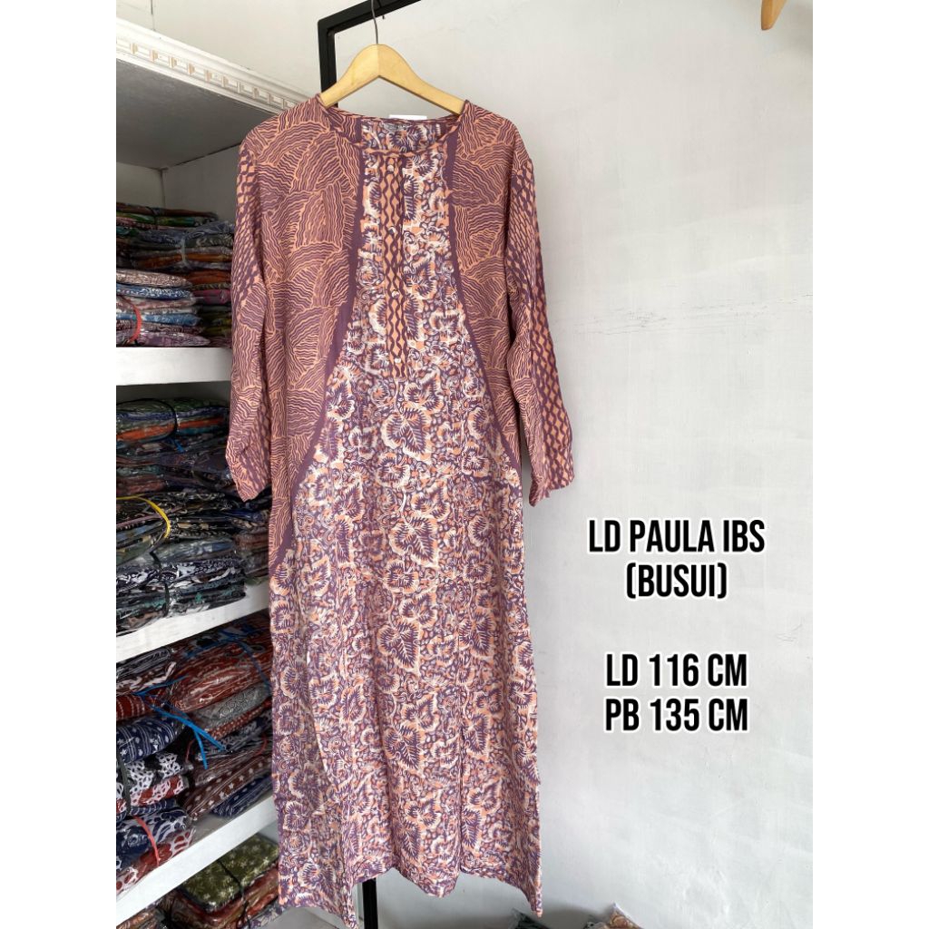 LUZA ~ Long Dress/Daster Busui Paula by Batik Luza