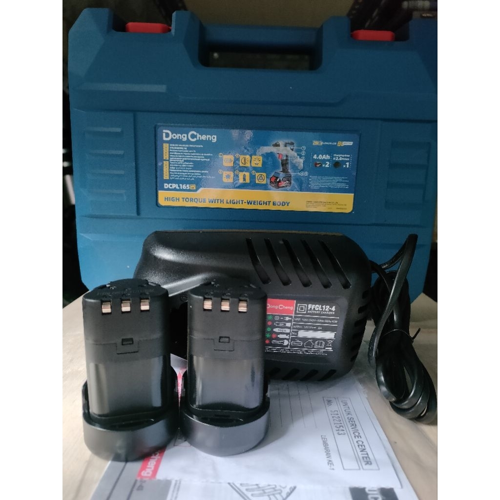 Baterai dan charger Dongcheng 12v 20v