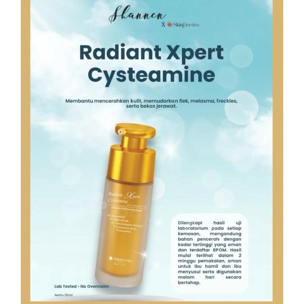 Radiant Xpert Cysteamine Skinberries untuk flek hitam