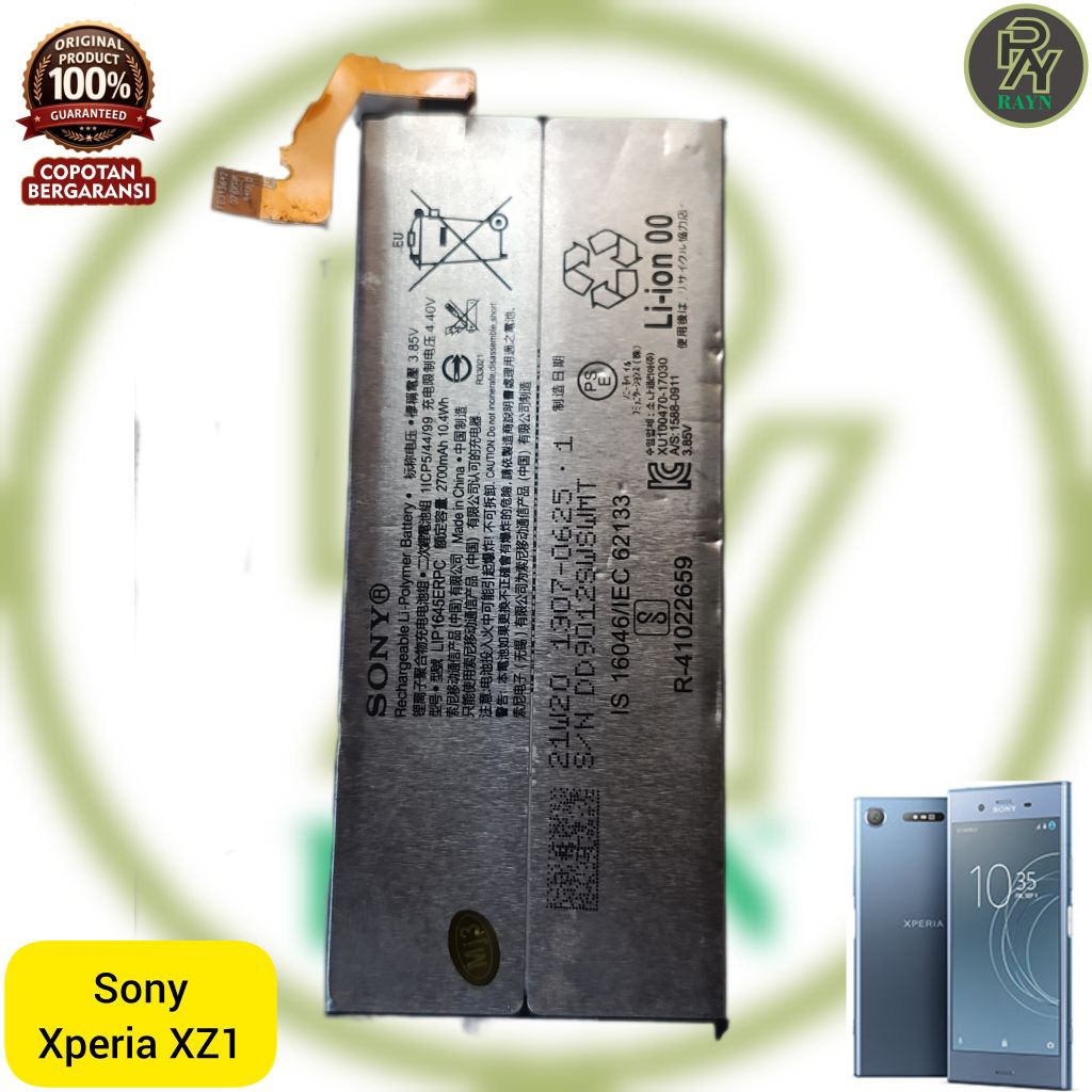 baterai Sony Xperia XZ1 second copotan bergaransi