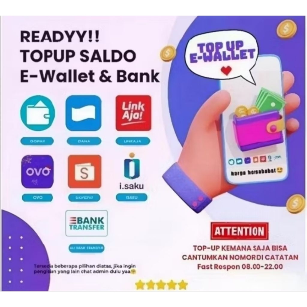 TERPERCAYA TOP SALDO UP KREDIPVO DLL SALDO/PULSA TRANSFERr 500K-35JT KE SEMUA