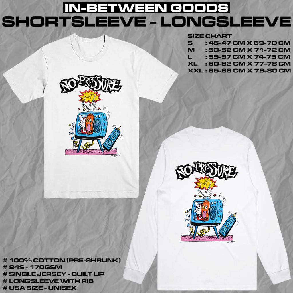 NO PRESSURE - TV | T-SHIRT | LONGSLEEVE | POP PUNK | BAND MERCH