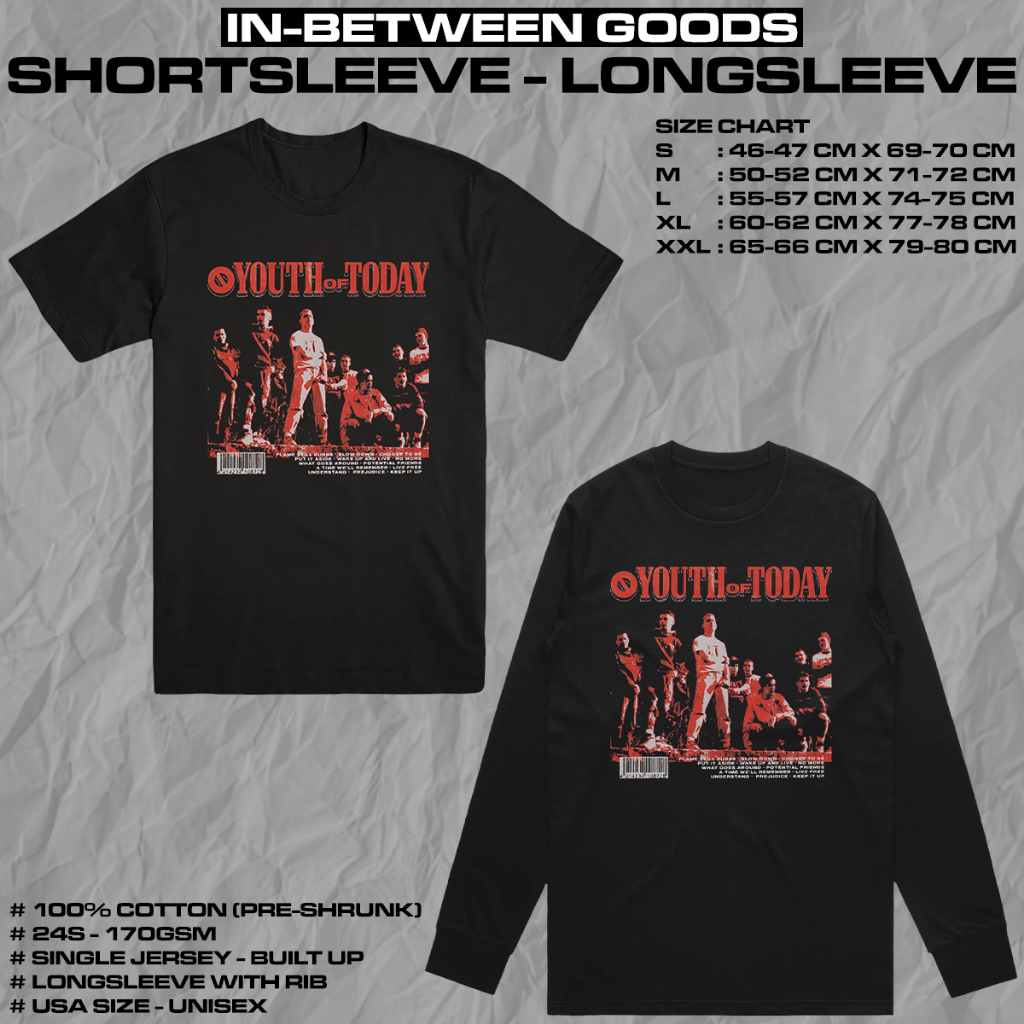 YOUTH OF TODAY - WE'RE NOT IN THIS ALONE | T-SHIRT | LONGSLEEVE | HARDCORE | BAND MERCH