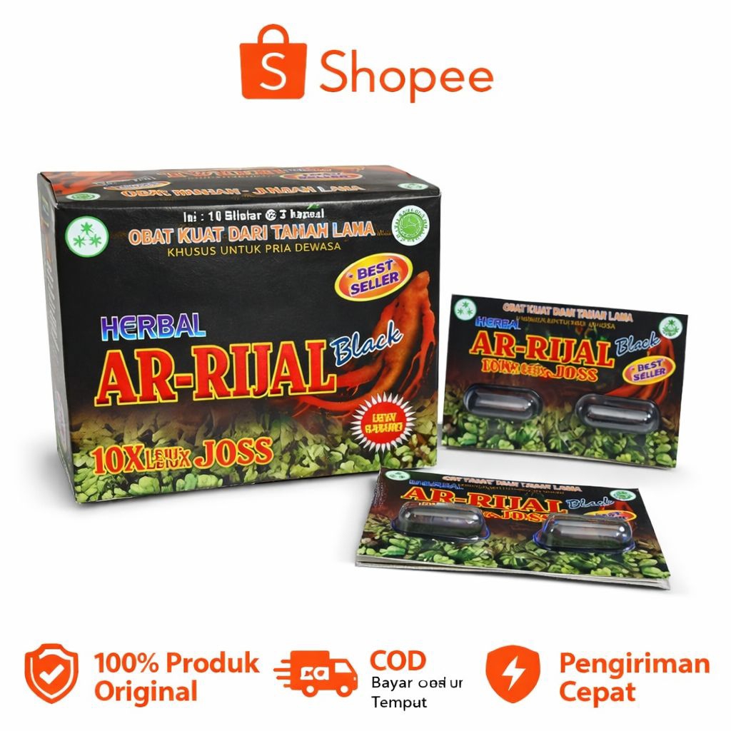 Arrijal black hitam Original Herbal